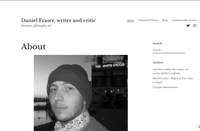 Daniel Fraser website